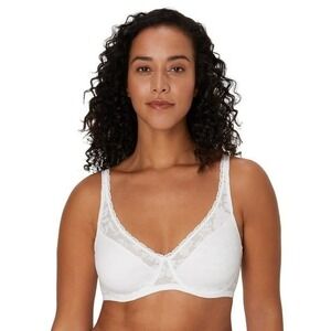 Bali Passion for Comfort Smooth Lace Bra White